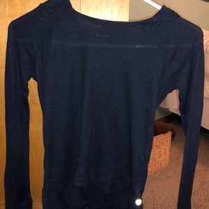 Light navy long sleeve with hood